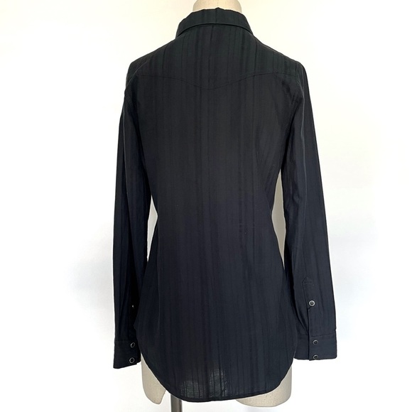 Nike 6.0 Black Snap Up Collared Long Sleeve Top Size Small - Picture 3 of 8